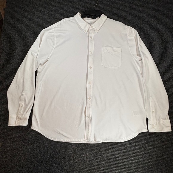 J. Crew Other - J.Crew Performance Mens XXL White Pique Knit Button Down Shirt CA915 NEW